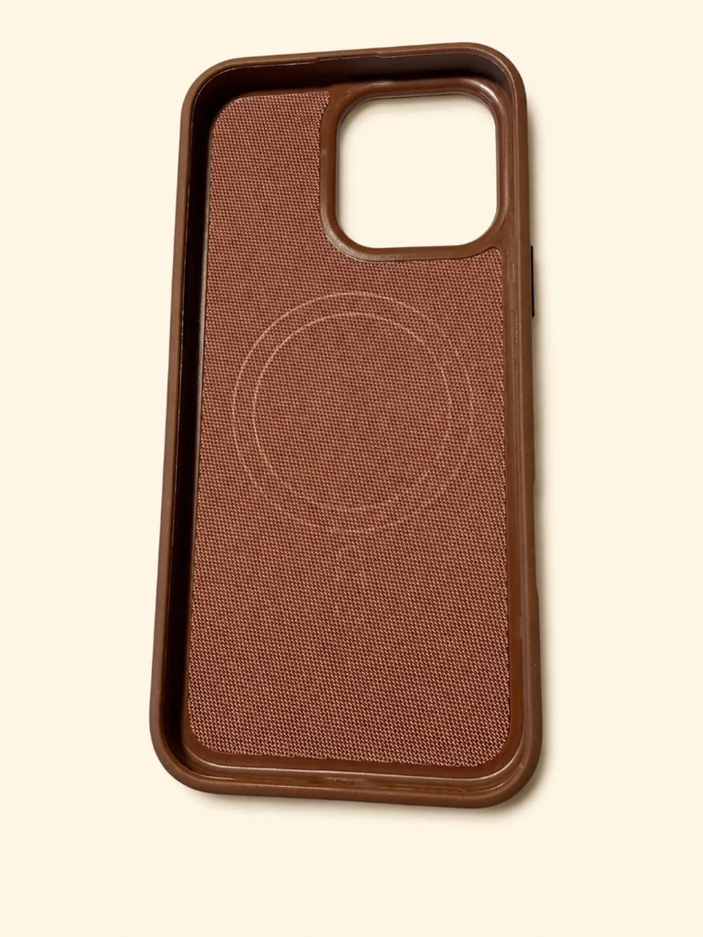 Brown Textured Case for iPhone 16 Pro Max Shockproof Protective Cover